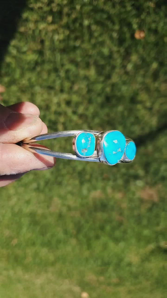 Three stone cuff bracelet